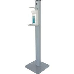 Helit Handdesinfektionsmittel Ständer H68170 Grau, Weiß Stahl 400 x 400 x 1315 mm Produktbild