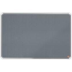 Nobo Premium Plus Filz Pinnwand Wandmontage 90 (B) x 60 (H) cm Aluminium Grau Produktbild
