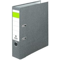 S80 Economy Ordner DIN A4 80 mm Schwarz 2 Ringe Pappkarton Wolkenmarmor Produktbild