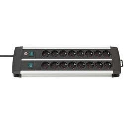 brennenstuhl 1391000916 Premium Duo Alu-Line Steckdosenleiste 16-fach 3 m Mit Schalter Produktbild