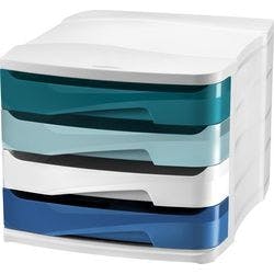 CEP Riviera Schubladenbox PS (Polystyrol) Farbig sortiert 4 Schübe 29,2 x 38,6 x 24,6 cm Produktbild