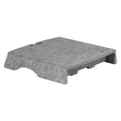 BakkerElkhuizen Monitorständer Q-riser 50 Circular für 24-Zoll-Bildschirm Höhenverstellbar PET, Filz Hellgrau 50 x 375 x 250 mm Produktbild