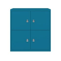 Bisley LateralFile Lodge Stahl Schließfach Schlüssel 800 x 470 x 845 mm Blau Produktbild