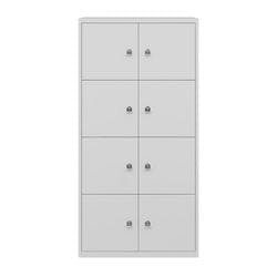 Bisley LateralFile Lodge Stahl Schließfach Schlüssel 800 x 470 x 1.605 mm Hellgrau Produktbild