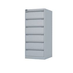 Bisley Stahl Karteischrank 6 Schübe Abschließbar 570 x 622 x 1.321 mm Hellgrau Produktbild