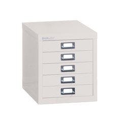 Bisley Schubladenschrank 5 Schübe 279 x 380 x 325 mm Weiß Produktbild