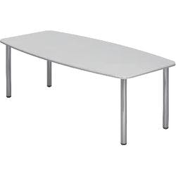Hammerbacher Konferenztisch Silber, Weiß Chrom, Melaminharzbeschichtete Spanplatte KT22C 2.200 x 1.050 x 740 mm Produktbild