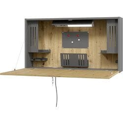 Hammerbacher Schreibtisch Express Braun, Grau 1.200 x 260 x 650 mm Produktbild
