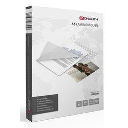Monolith Laminierfolien DIN A5 Glasklar 80 Mikron (2 x 80) Transparent 100 Hüllen Produktbild