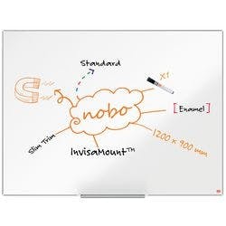 Nobo Impression Pro Whiteboard 1915396 Wandmontiert Magnetisch Emaille 120 x 90 cm Schlanker Rahmen Produktbild