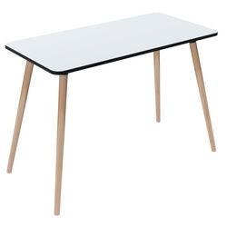 Paperflow Homeoffice-Schreibtisch Rechteckig Weiß Buche 4 Holzbeine 1.140 (B) x 600 (T) x 750 (H) mm Melamin Produktbild