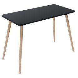 Paperflow Homeoffice-Schreibtisch Rechteckig Schwarz Buche 4 Holzbeine 1.000 (B) x 500 (T) x 750 (H) mm Melamin Produktbild
