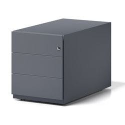 Rollcontainer Note mit seitlicher Griffleiste und drei Universalschubladen à Höhe 150 mm 495 x 420 x 775 mm Anthrazit Produktbild