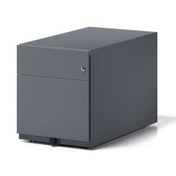 Rollcontainer Note mit seitlicher Griffleiste und einer Universalschublade à Höhe 150 mm und eine Schublade für Hängeregistratur 495 x 420 x 775 mm Anthrazit Produktbild