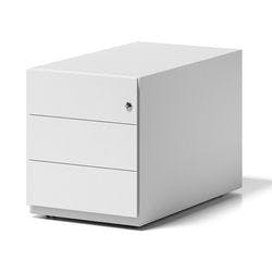 Rollcontainer Note mit seitlicher Griffleiste und drei Universalschubladen à Höhe 150 mm 495 x 420 x 775 mm Verkehrsweiß Produktbild