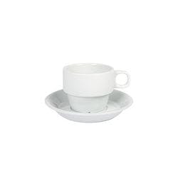 Untertasse Porzellan Weiß 24 Stück Produktbild