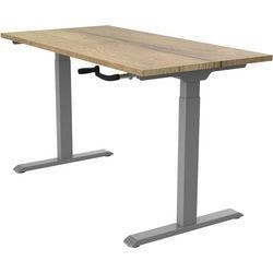 euroseats Crank Sitz-Stehschreibtisch Eiche T-Fuß 2 Schreibtischcontainer 1.600 (B) x 800 (T) x 1.190 (H) mm Metall Produktbild