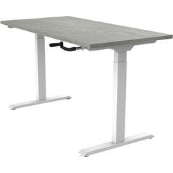 euroseats Crank Sitz-Stehschreibtisch Beton T-Fuß 2 Schreibtischcontainer 1.400 (B) x 800 (T) x 1.190 (H) mm Metall Produktbild