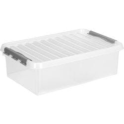 Helit Aufbewahrungsbox Kunststoff Q Line Transparent 32 Liter 180 (H) x 600 (B) x 400 (T) mm 6 Stück Produktbild