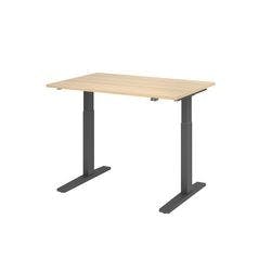Hammerbacher Steh-Sitz-Schreibtisch VXMKA12/E/G Eiche 1200 x 800 mm Produktbild