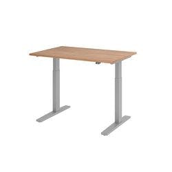 Hammerbacher Steh-Sitz-Schreibtisch VXMKA12/N/S Walnuss 1200 x 800 mm Produktbild