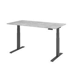 Hammerbacher Sitz-Stehschreibtisch VXDKB16/M/G Grau 1.600 x 800 x 1.290 mm Produktbild