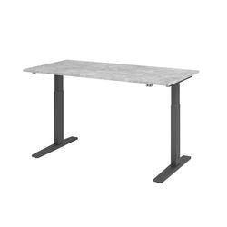 Hammerbacher Sitz-Stehschreibtisch VXMKA16/M/G Grau 1.600 x 800 x 1.200 mm Produktbild