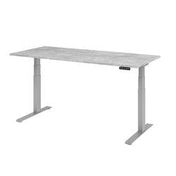 Hammerbacher Sitz-Stehschreibtisch VXDKB19/M/S Grau 1.800 x 800 x 1.290 mm Produktbild