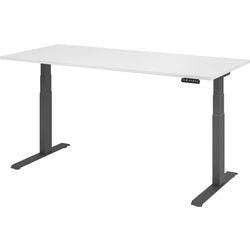 Hammerbacher Sitz-Stehschreibtisch VXDKB19/W/G Weiß 1800 x 800 mm Produktbild