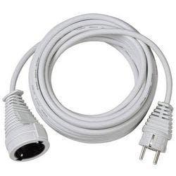 brennenstuhl 1168440 230V Stromverlängerungskabel Schutzkontakt-Stecker CEE7 / 7 und -Kupplung CEE7 / 7 5 m Weiß Produktbild