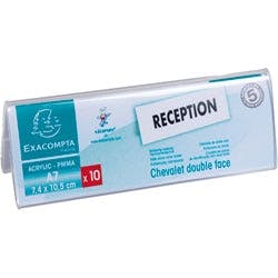 Exacompta Namensschild 87358D Transparent 10 Stück Produktbild