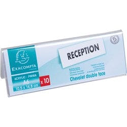 Exacompta Namensschild 86358D Transparent 10 Stück Produktbild