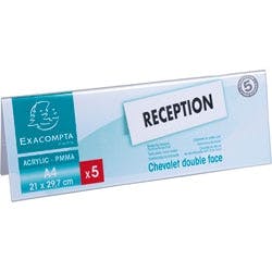 Exacompta Namensschild 84358D Transparent 10 Stück Produktbild