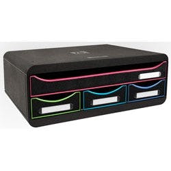 Exacompta Black Office Schubladenbox Kunststoff Mehrfarbig, Schwarz 35,5 x 27 x 13,5 cm 1 Produktbild