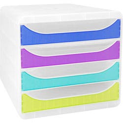 Exacompta Schubladenbox Chromaline Kunststoff Farbig sortiert Produktbild