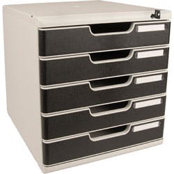 Exacompta Office Schubladenbox Kunststoff Schwarz 28,8 x 35 x 32 cm 1 Produktbild