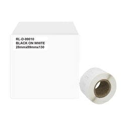 Beschriftungsband DYMO RL-D-99010T-BK/WT-28MM89MM Klebend Schwarz auf Weiß 60 x 35 mm Produktbild