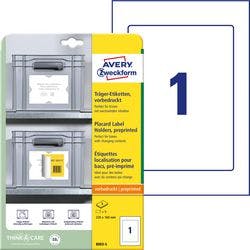 AVERY Zweckform Trägeretiketten Weiß, Hellgrau 22 x 16 cm 5 Blatt à 1 Etikett Produktbild