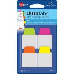 AVERY Zweckform Haftstreifen 1 x 2,5 x 3,8 cm Farbig sortiert 74759 40 Stück Produktbild