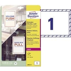 AVERY Zweckform L9002-10 Fenstersticker 5 x 148 mm Weiß 10 Stück Produktbild