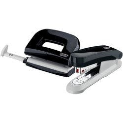 Novus NOVUS OFFICE Hefter und Locher 020-1829 Halbstreifen 15 Blatt Schwarz Nr. 10 Kunststoff, Metall 2 Stück Produktbild
