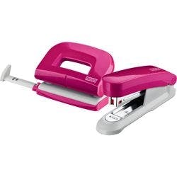 Novus NOVUS OFFICE Heftgerät und Locher 020-1875 Halbstreifen 15 Blatt Pink Nr. 10 Metall, Kunststoff 2 Stück Produktbild