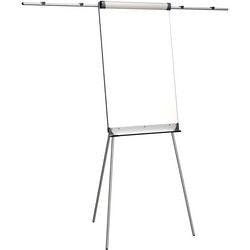 Flipchart DIN A1 Freistehend Dreibeinig Aluminium, Stahl, Plastik Silber, Weiß 700 x 1860 mm Produktbild Print Hauptbild L