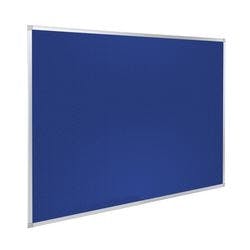 Filz Pinnwand Nicht magnetisch Wandmontage 180 (B) x 120 (H) cm Aluminium Blau Produktbild