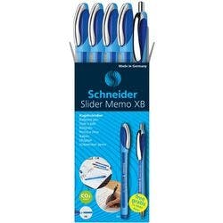 Schneider Slider Memo Kugelschreiber Blau Extra Breit 0.7 mm Nachfüllbar 4 Stück + 1 Slider Rave Gratis Produktbild