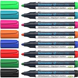 Schneider Maxx 290 96082000 Whiteboard-Marker Farbig sortiert Breit Filzspitze 8 Stück Produktbild