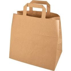 PAPSTAR Tragetasche mit Griff Braun 26 x 17 x 25 cm 50 Stück Produktbild