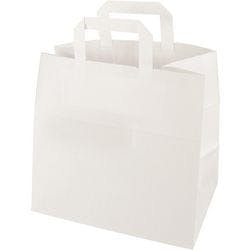 PAPSTAR Tragetasche mit Griff Weiß 26 x 17 x 25 cm 50 Stück Produktbild