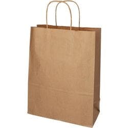 PAPSTAR Tragetasche mit Griff Braun 22 x 10 x 28 cm 25 Stück Produktbild