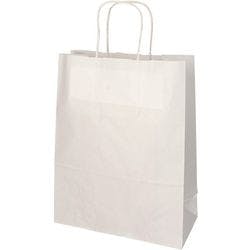PAPSTAR Tragetasche mit Griff Weiß 22 x 10 x 28 cm 25 Stück Produktbild